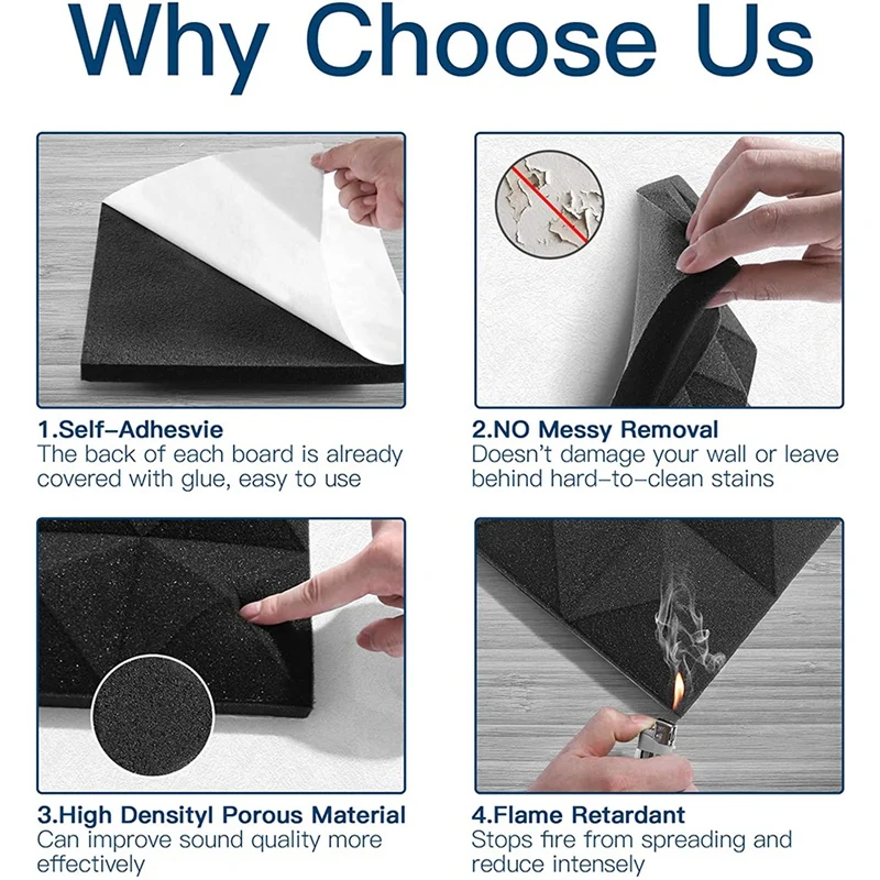 Доска из акустической пены самоклеящаяся звукостойкая пенопластовая доска