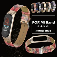 leather strap for xiaomi mi band 3 4 5 6 genuine leather replacement wristband