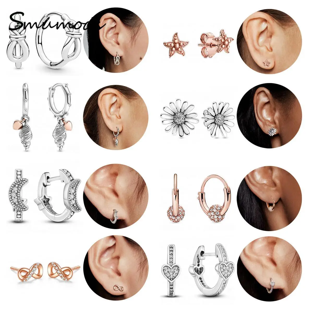 

Sterling Silver Fashion Earrings Heart Hoop Simple Stud Ladies Jewelry Holiday Gifts Clothing Accessories