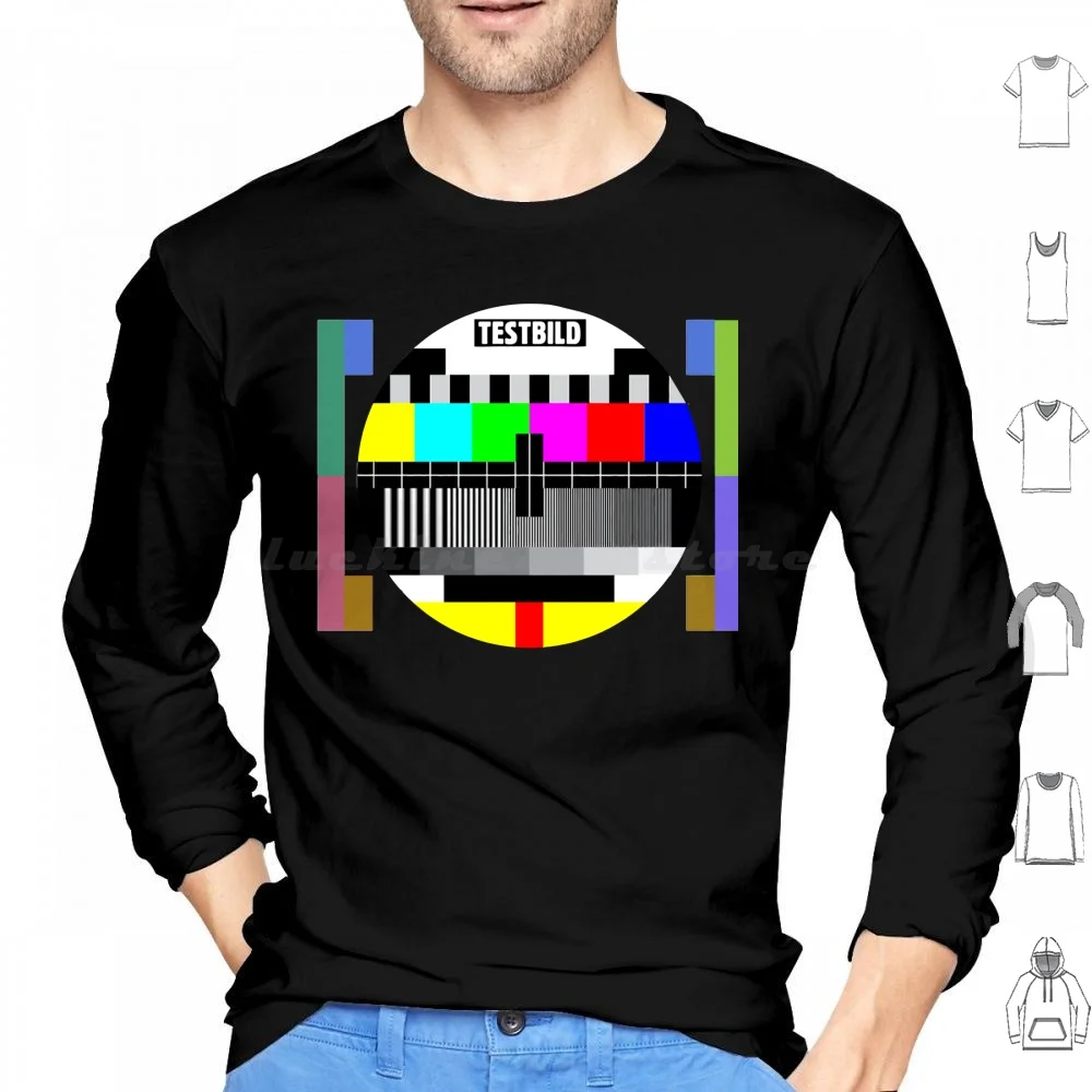 

Test Image Hoodie cotton Long Sleeve Test Pattern Tv Retro Vintage Watch Tv 80 Test 90 No Signal 1980 80Ies 90Ies Ideas 80S