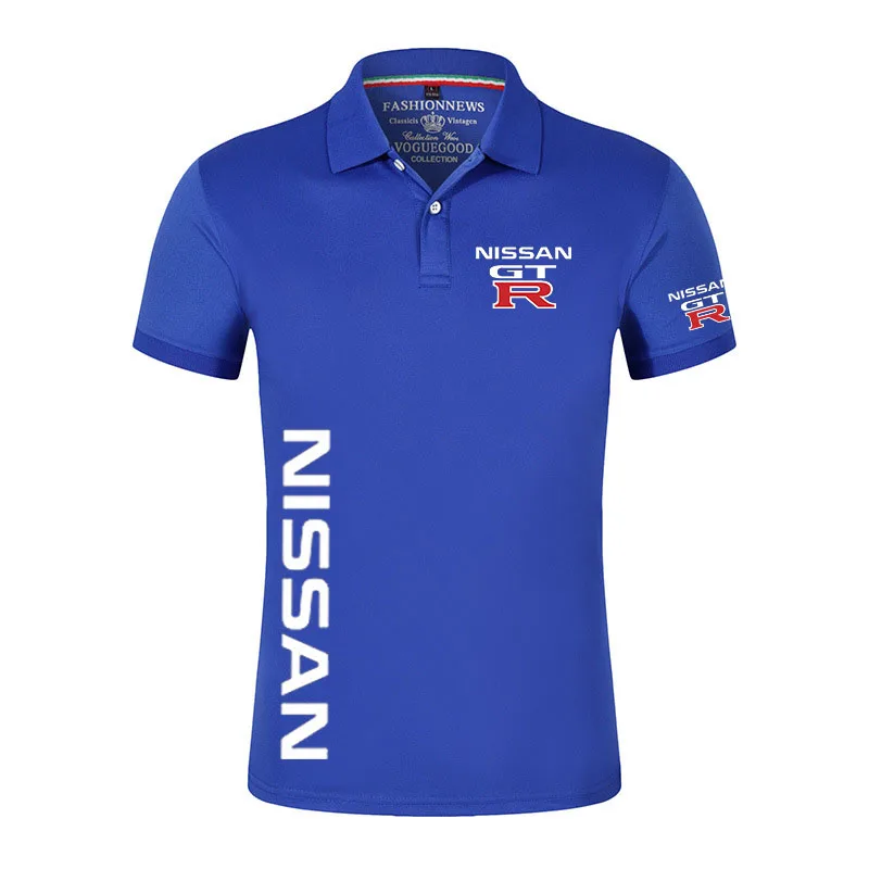 

2022 New Summer Nissan GTR Print Man's Polo Casual Harajuku Cotton Custom Shirt Comfortable Short Sleeve High Quantity Tops