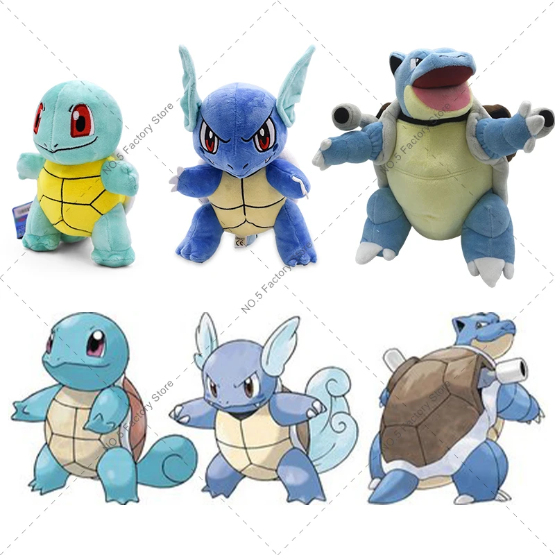 Игрушка Pokemon Peluche Toy Squirtle Evolution Wartortle Blastoise Plush Doll Soft Stuffed Animals Toys Kawaii Room Decor for Children - Плюшевая кукла Pokemon Squirtle Evolution Wartortle Blastoise мягкие игрушки Kawaii для детской комнаты.