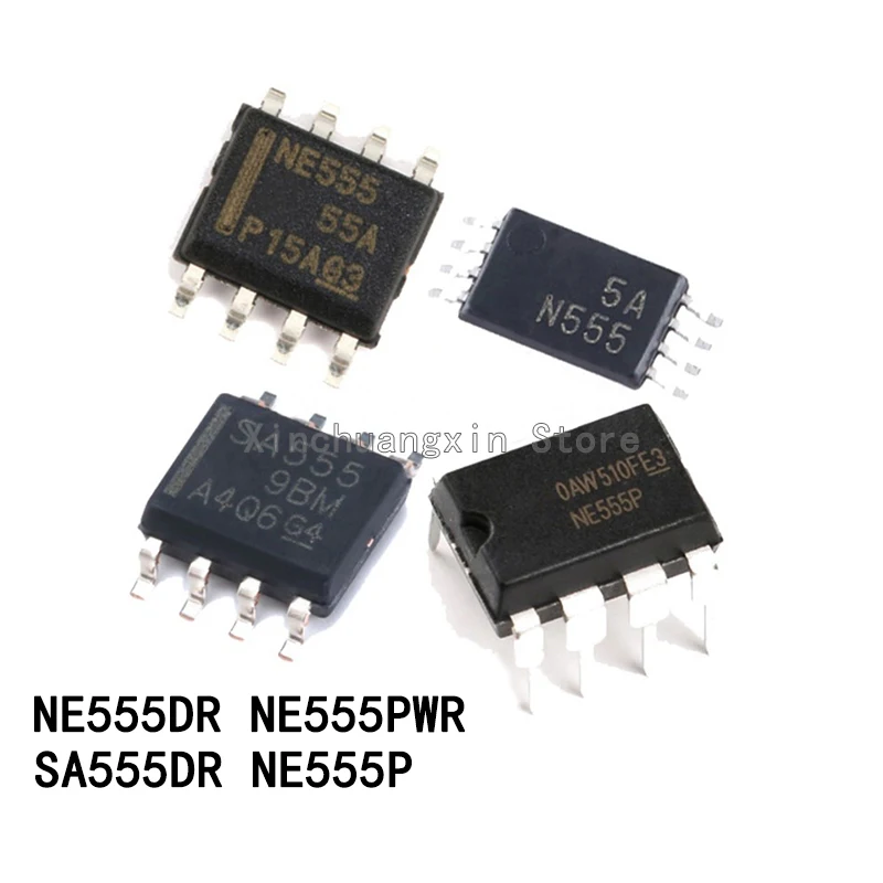 10 шт. NE555 NE555DR NE555P NE555PWR NE555N SA555DR SOIC-8 DIP-8 TSSOP-8 Одноконтурный таймер/осциллятор с чипом таймера