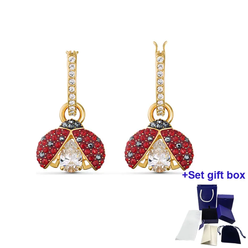 

S High Quality Fashion Charm Earrings DANCE LADYBUY Earrings Beautiful Gift Box Free Shipping