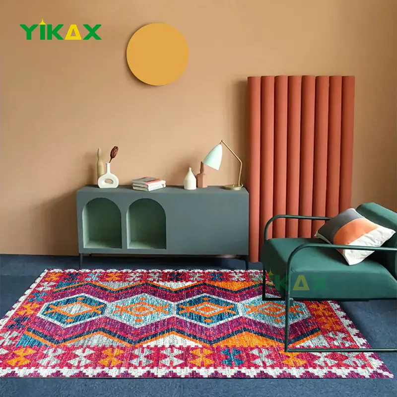 

Living Room Sofa Carpets Bedroom Geometric Rugs Morocco Corridor Walkway Large Area Rugs Non-slip Porch Colorful Floor Mats