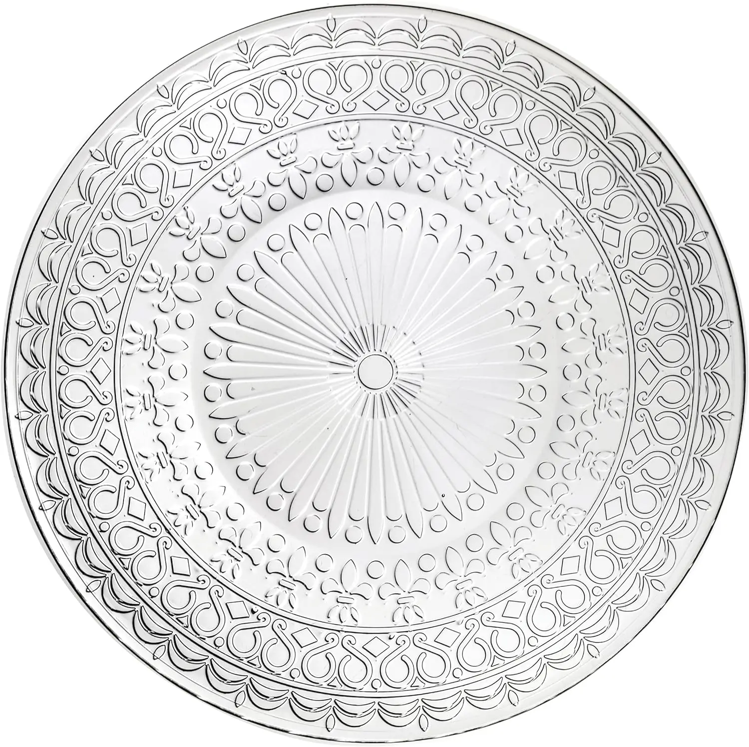 

10" Dinner Plates, Clear, Medium, 4 Piece