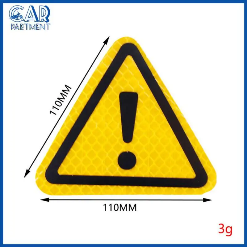 

Warning Sign Reflective Sticker Universal Durable Danger Sign Car Sticker High Strength Triangle Reflective Sticker Car Supplies