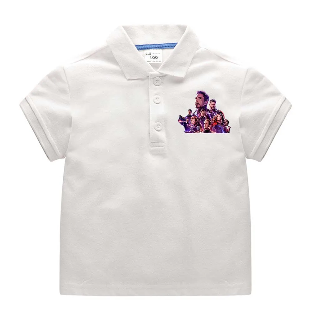 

Детская рубашка-поло из чистого хлопка, с коротким рукавом