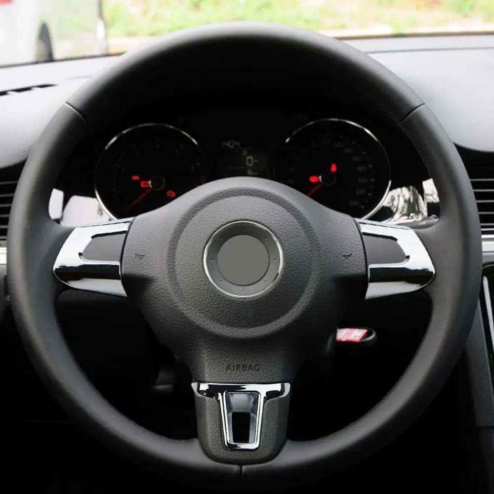Хромированная наклейка на руль автомобиля из АБС-пластика чехол с блестками