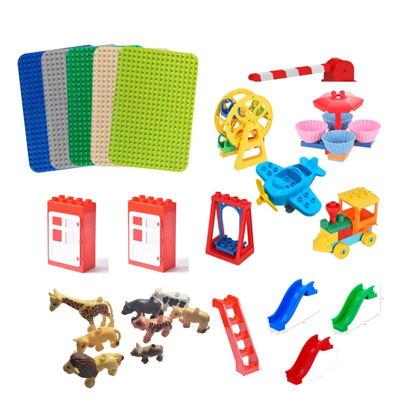 Семейная городская дорога базовая пластина блок MOC большие строительные блоки