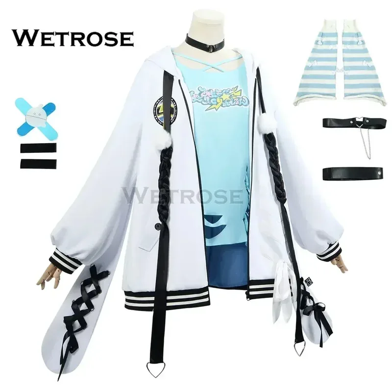 Фото didi 211【Wetrosse】 Mizumiya Su Косплей Пальто Одежда FLOW GLOW Holo Vtuber Hololive Dev Is Outfit Хэллоуин Полный комплект парика №5
