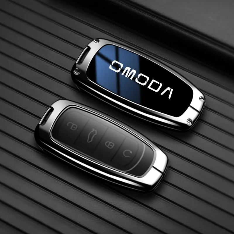 Фото Для Chery Omoda C5 5 fx 7 8 pro plus 2022 2023 Новый кожаный чехол из цинкового сплава для автомобиля, чехол для ключей с дистанционным управлением, аксессуары для ключей №4
