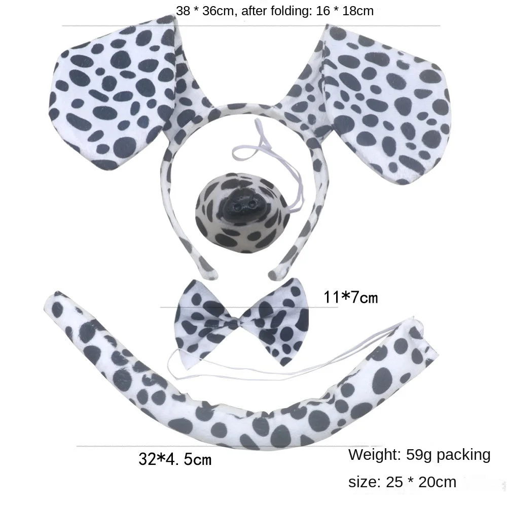 Комплект аксессуаров для косплея повязка на голову с ушками щенка собака хвост