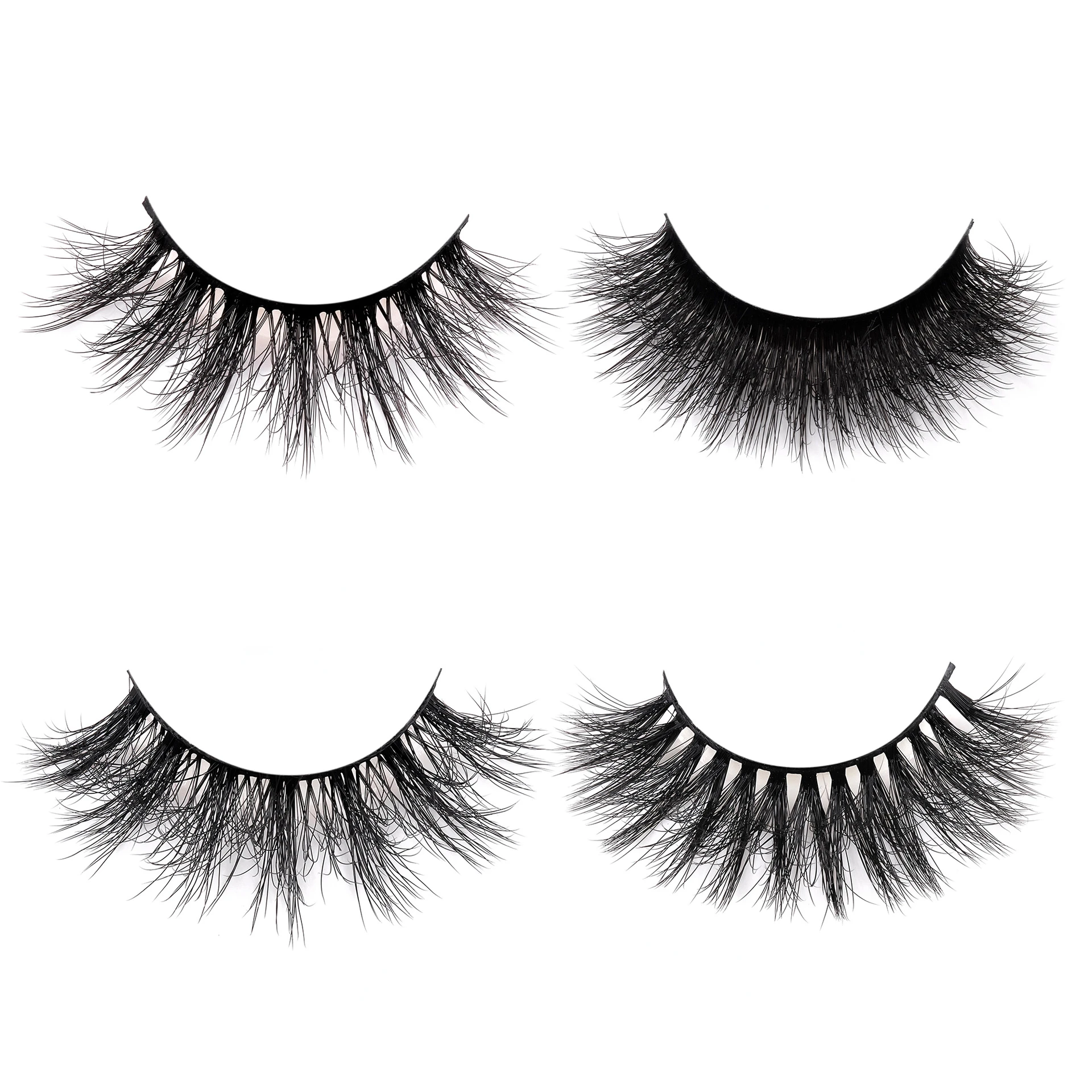 

New 1Pairs 3D Mink Lashes Bulk Faux with Paper box Wispy Natural Mink Lashes Pack Short Wholesales Natural False Eyelashes