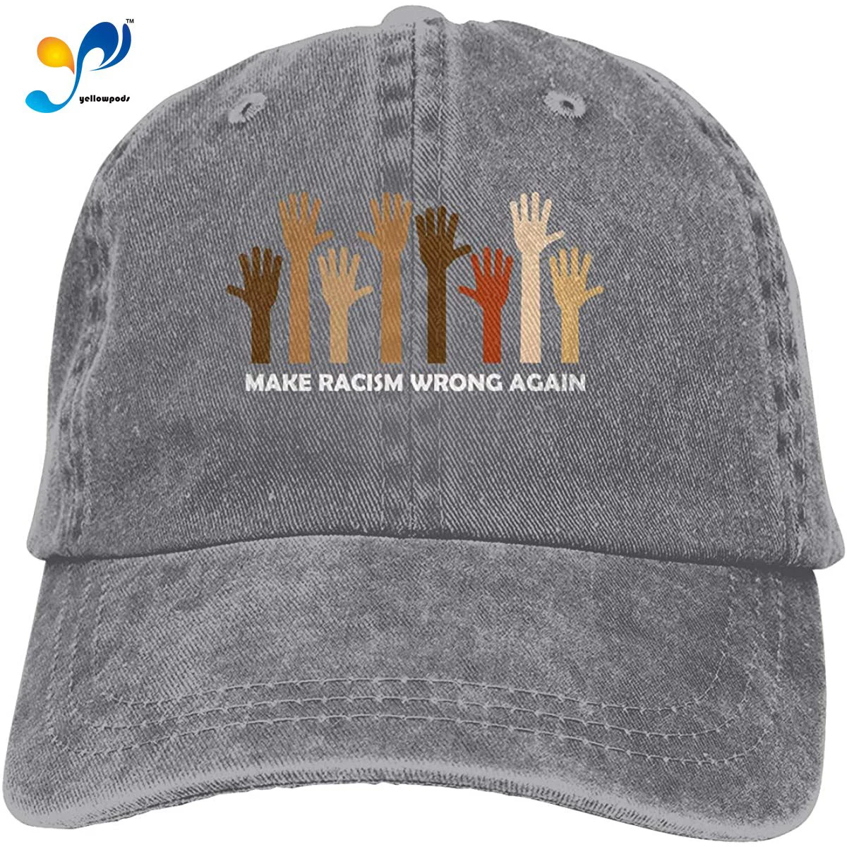 

Make Racism Wrong Again Anti Hate 86 45 Vintage Adjustable Baseball Cap Denim Dad Hat