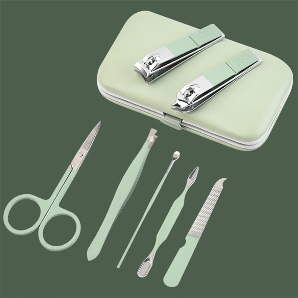 

Маникюрный набор 7 в 1, машинка для стрижки ногтей из нержавеющей стали, пальчиковая машинка для стрижки ногтей, педикюр, унисекс, инструмент ...