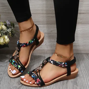Summer Shoes For Women Color Flat Bottom Casual Beach Shoes Ladies Sandals sandalias de mujer босоножки летние 2022#20 1