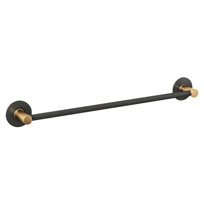 

Bathroom Black Towel Rack Wall-Mounted Toilet Space Aluminum Towel Bar Storage Rail Shelf Bathroom Accessories