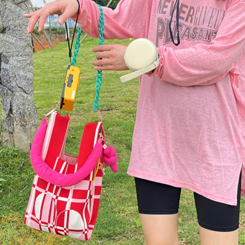 

Женская винтажная вязаная сумка через плечо, Модный мягкий тоут, мессенджер, вместительная однотонная дорожная дамская сумочка