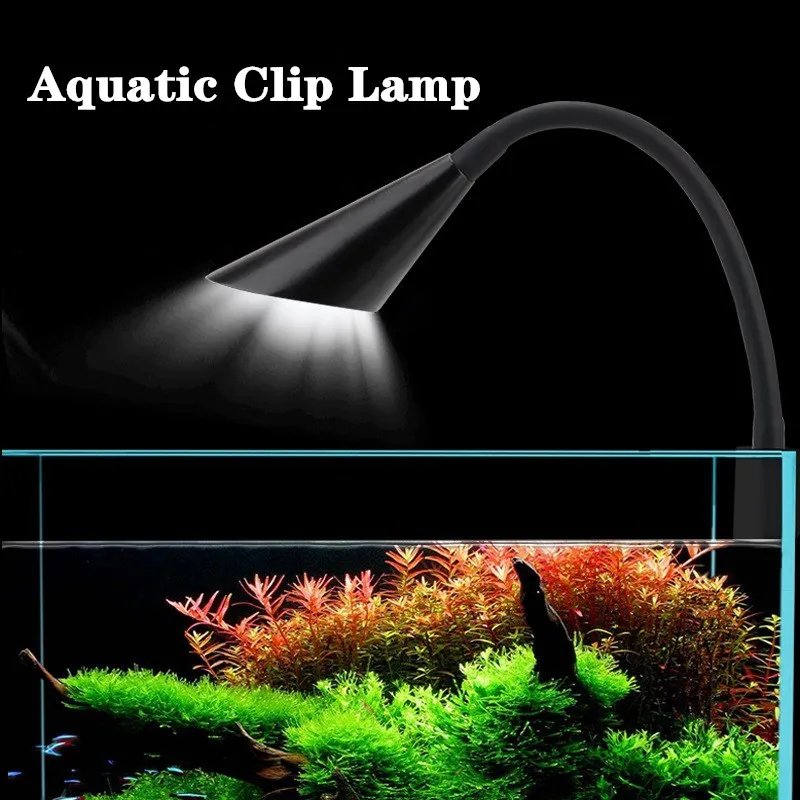 

Aquarium Clip-on LED Plants Grow Light Fish Tank Waterproof Freshwater Tank Coral Reef Lamps Aquatic Plant Light pecera