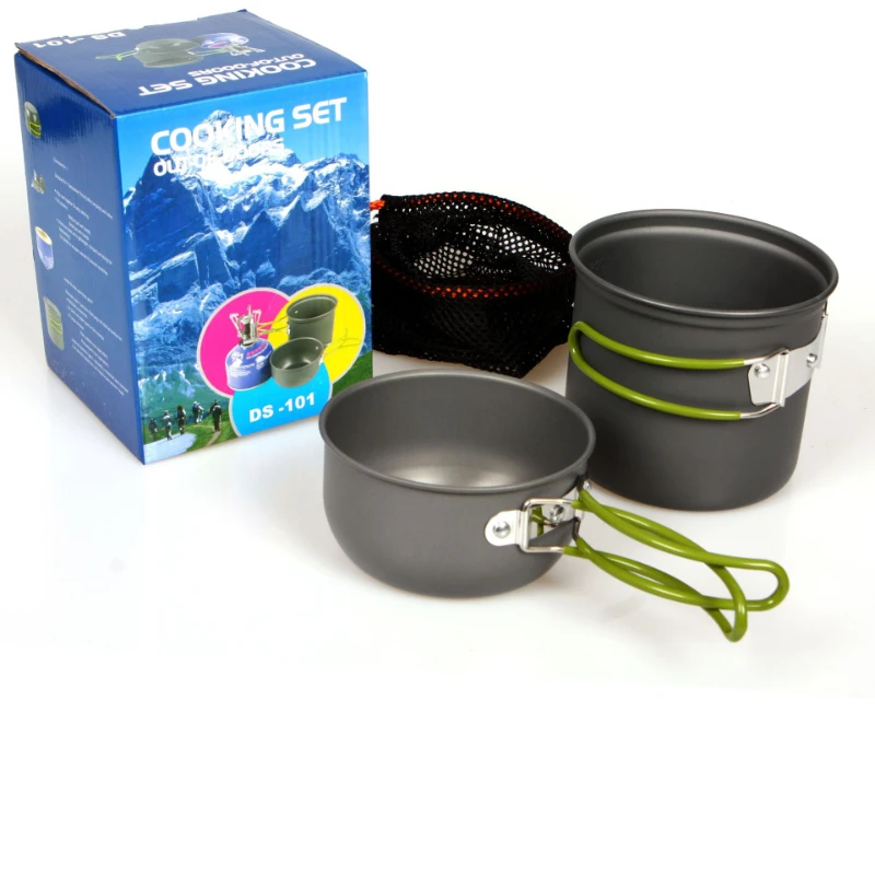 

Camping Cookware Kit Outdoor Aluminum Cooking Set Water Kettle Pan Pot Travelling Hiking Picnic BBQ Tableware Camping Equipment6