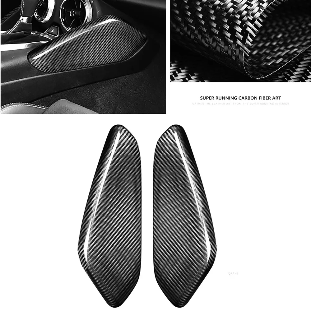 

Сухое углеродное волокно боковое украшение автомобиля центральной консоли наклейка для интерьера автомобильные аксессуары Для Camaro 2016-2020