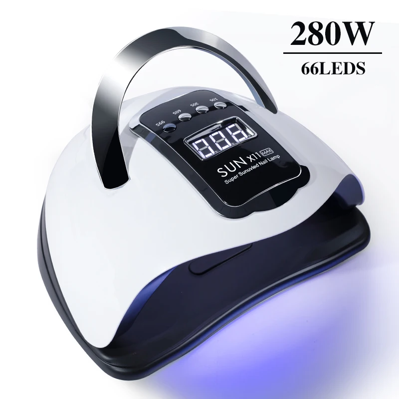 

SUN X11 MAX UV LED Nail Lamp for Manicure 280W Gel Polish Drying Machine with Large LCD Touch 66LEDS Smart Nail Dryer