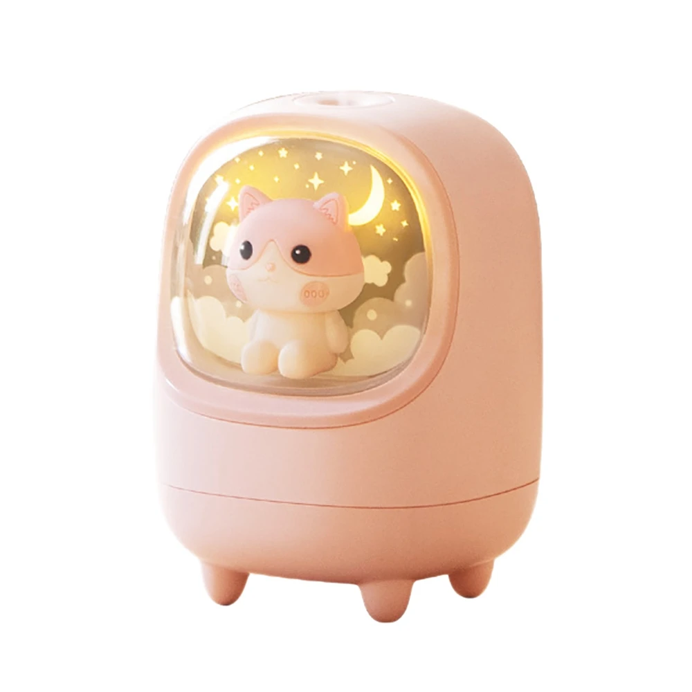 

M23 Creative Cute Pet Space Capsule Humidifier Household USB Air Humidifier Purifier with Sleeping Night Light Pink