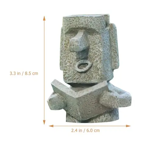 Каменная статуя Moai в виде пасхального островка, украшение из смолы, камень Moai, мужской держатель для очков, искусство «сделай сам» для уникального декоративного стиля