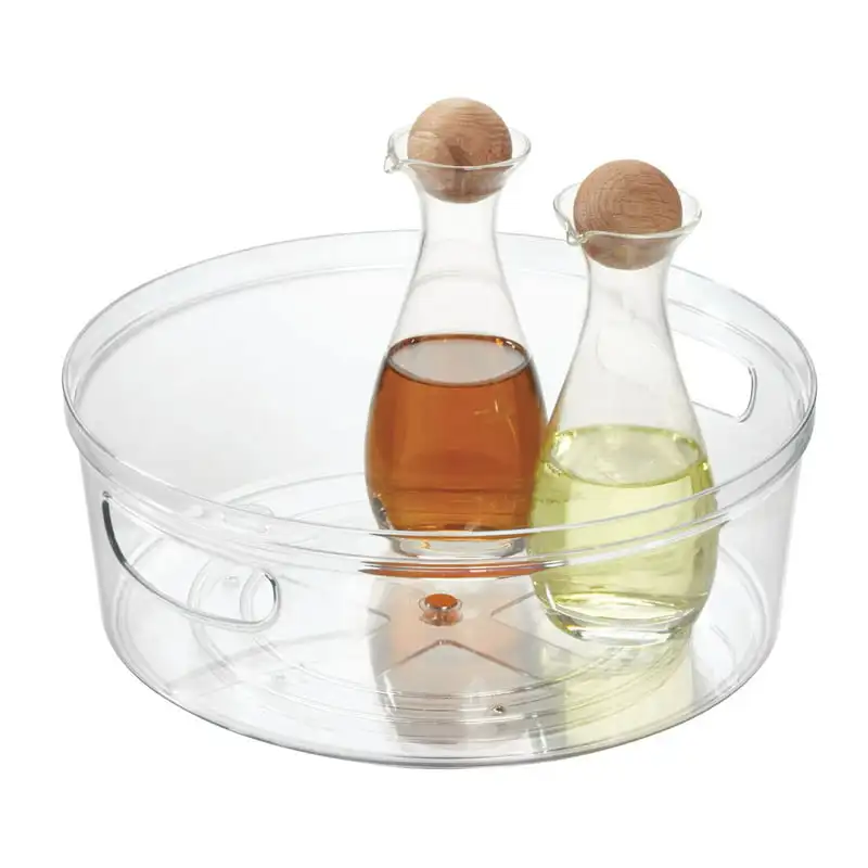 

Crisp Spinner Organizer with Handles, Clear, 11.41" x 11.41" x 4.41"