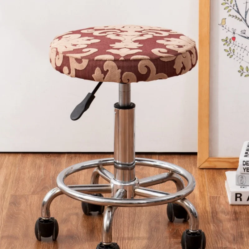 

Модный современный жаккардовый Чехол для стула с защитой от грязи, мягкая текстура, высококачественный Эластичный дышащий круглый чехол для стула, барного стула