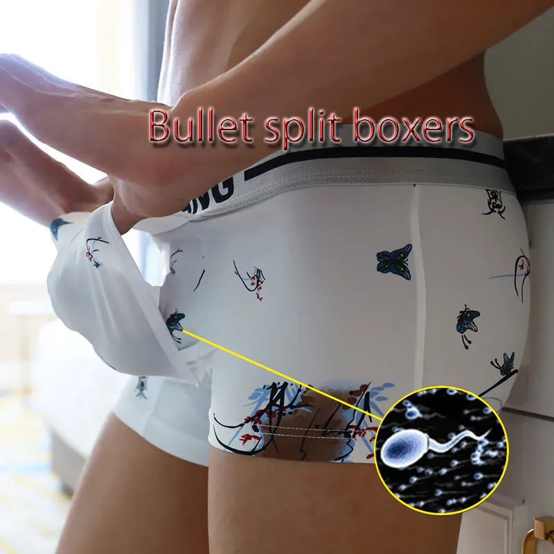 Gunshot Separation Men's Underwear Men's Ice Silk Adult Boyshort Summer Naked Breathable Sexy Personality Sports Boxers Panties