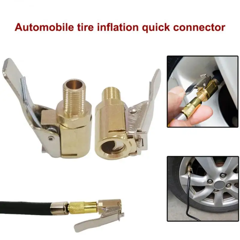 

Inflatable Pump For Car Tire Air Chuck Inflator Pump Valve Connector Clip-on Adapter Brass Auto Tyre Wheel Valve Inflatable Pump