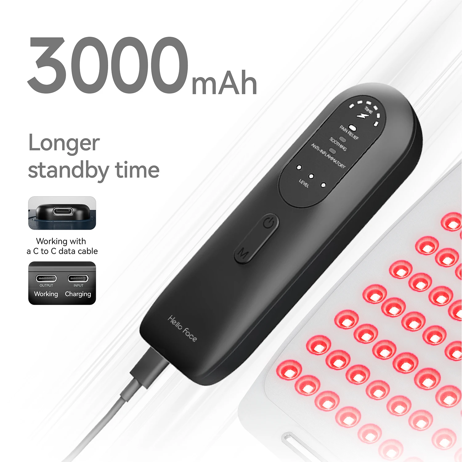 Новейший 2024 женский косметический пояс светодиодный светотерапевтический 630 нм