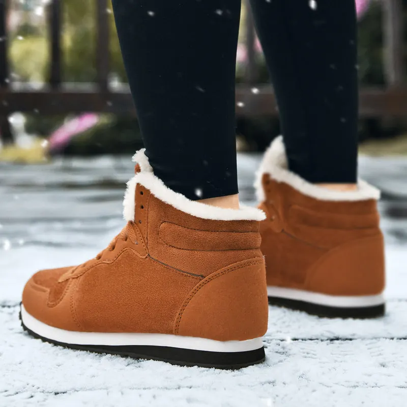 High Quality Women Men Boots Winter Waterproof Snow Boots Women Plush Warm Ankle Boots Anti-slip Men Shoes Fashion Couple Shoes