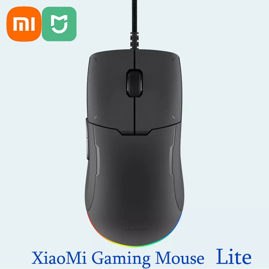

Xiaomi Game Mouse Lite with Rgb Light 220 ips Five Gears Adjusted 80 Million Hits TTC Micro Move Recommend Sale