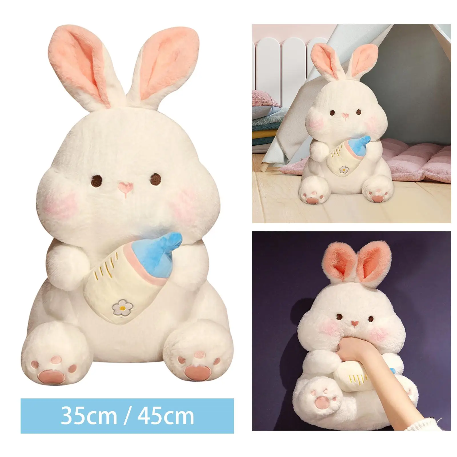 

Rabbit Plush Toy Cute Cushion bunny Stuffed Animal Toy Sleeping Hugging Pillows Easter Bunny for Valentine Easter Halloween