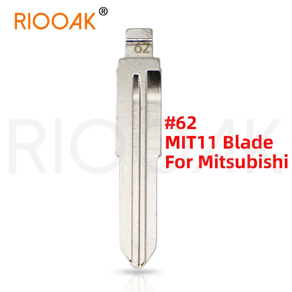 

10шт # 62 лезвия автомобильного ключа MIT11 для Mitsubishi (левого) Benz NO.62 Сменная металлическая заготовка, необрезанная флип-заготовка для дистанционного ключа KD VVDI