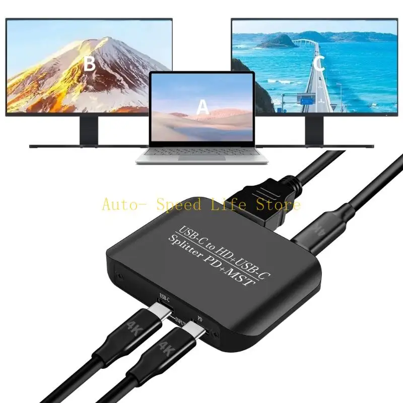 Фото 02DA Тип C в HDMIS USB C Adapter Adapter для SST -дисплея зарядки 4K60 Гц №4