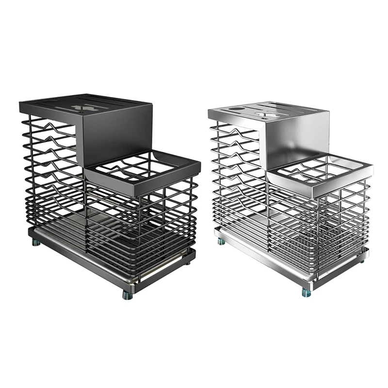 

1Pcs Stainless Steel Knife Holder Knife Storage Rack Storage Knife Rack Kitchen Chopsticks Integrated Table Knife Base