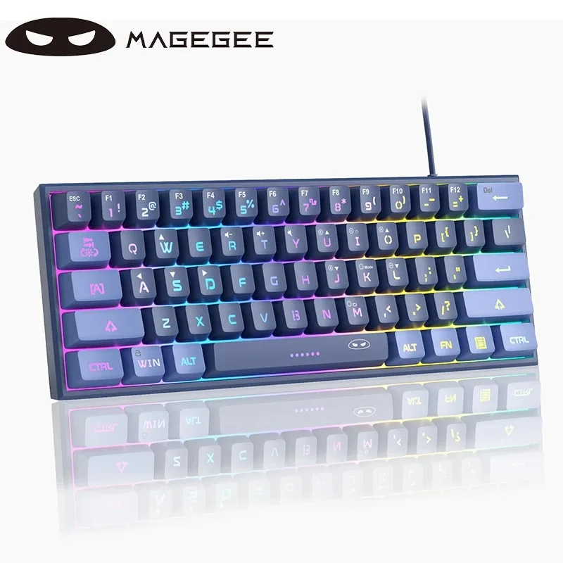 USB-клавиатура MageGee TS91 с мини-мбраной, 61 клавиша, проводная ...