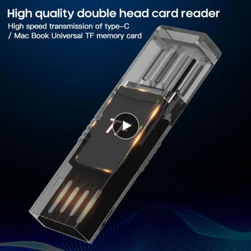 

Portable Usb C Adapter Connector Two In One Card Reader Adapter Secure Transmission Strong Compatibility Type C Otg Adapter