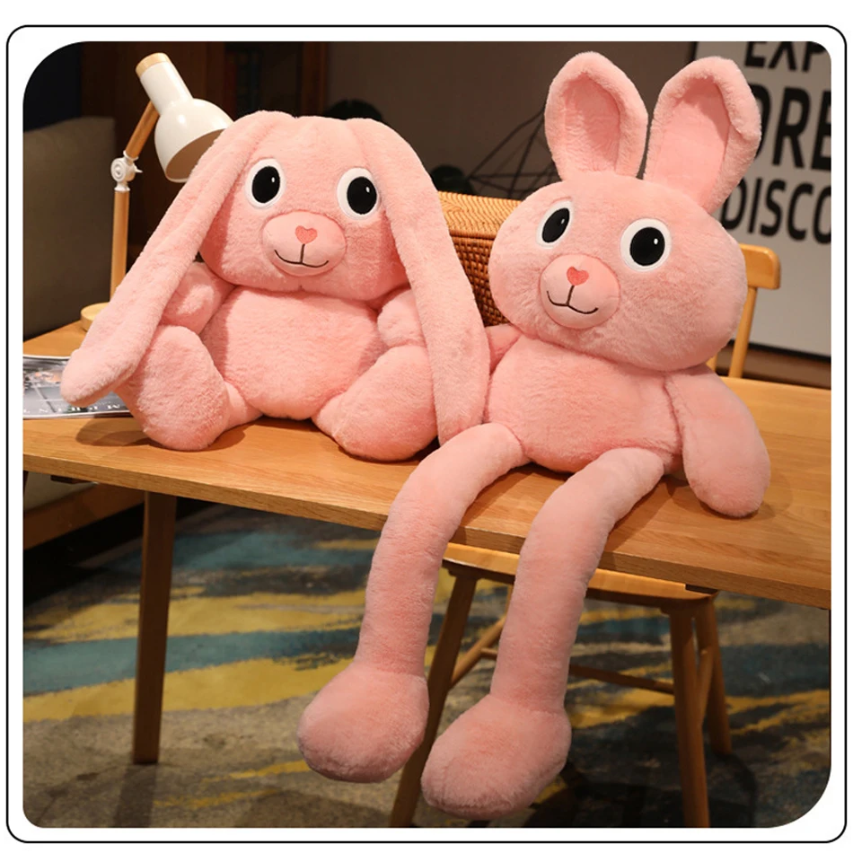 

Kawaii Pull Ears Rabbit Plush Toy Long Legs Rabbit Monkey Stuffed Doll Bunny Dolls Kids Appease Toys Creative Doll for Girls