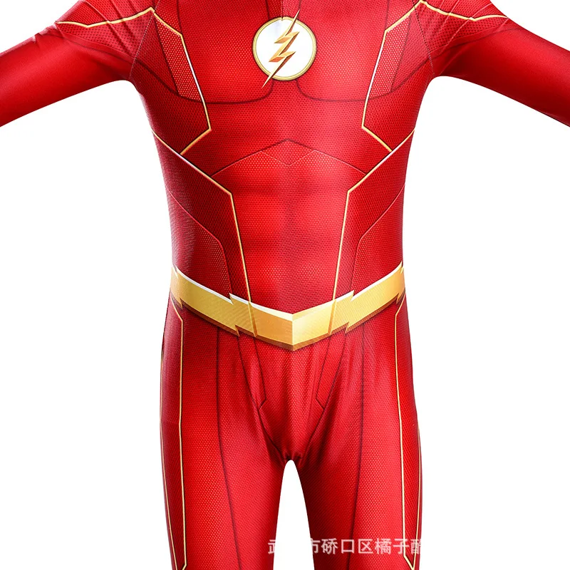 Halloween Adult Kids The Flash 4 Cosplay Costumes New 52 Superhero Zentai Bodysuit images - 6