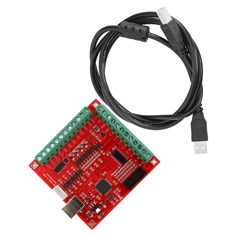 

USB Interface Board, USB CNC Controller 4 Axis Motion Control Card, Interface Breakout Board for Stepper Motor Driver