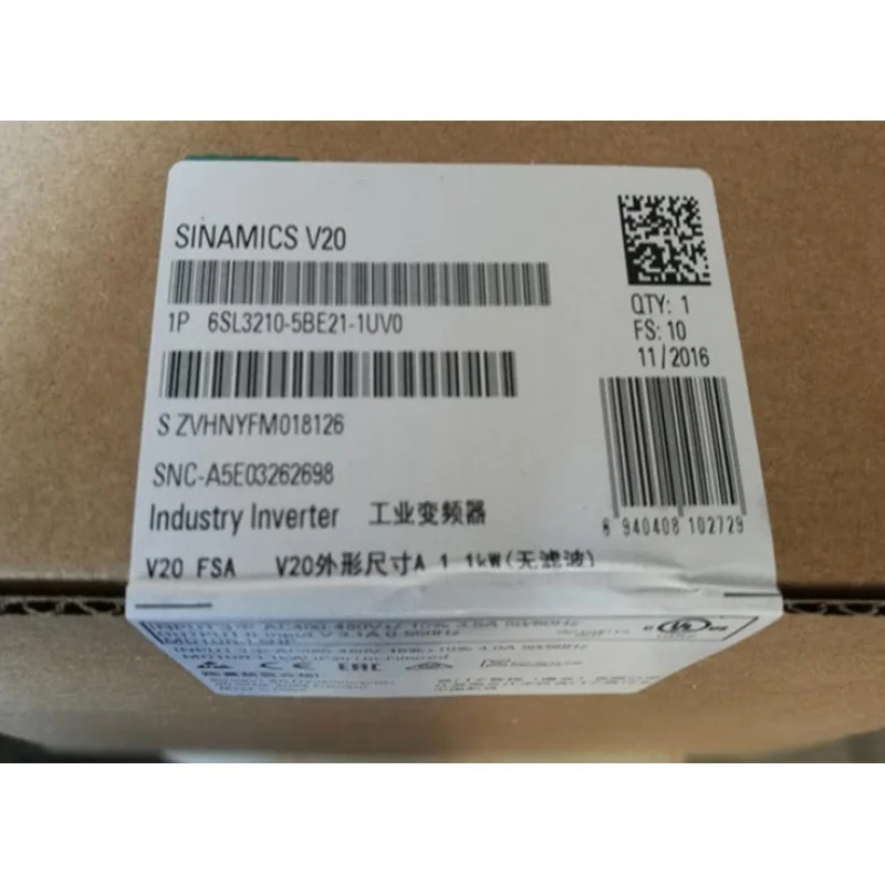 

Оригинальный новый контроллер Plc, быстрая доставка 6SL3210-5BE21-1UV0