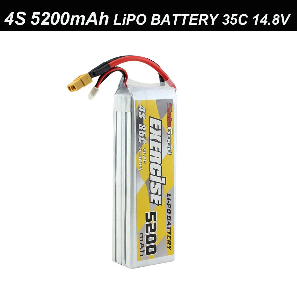 

Аккумулятор Lipo 4S 14,8 V 5200mAh 35cбатареи с разъемом XT60 для FPV Drone