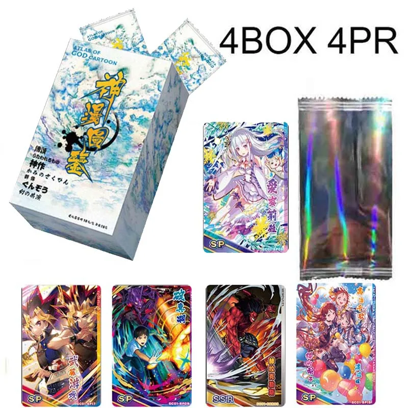 

4Box Wholesale Goddess Story Cards Collection Paper Borad Games Children Anime Peripheral Character Kid's Gift Playing Card