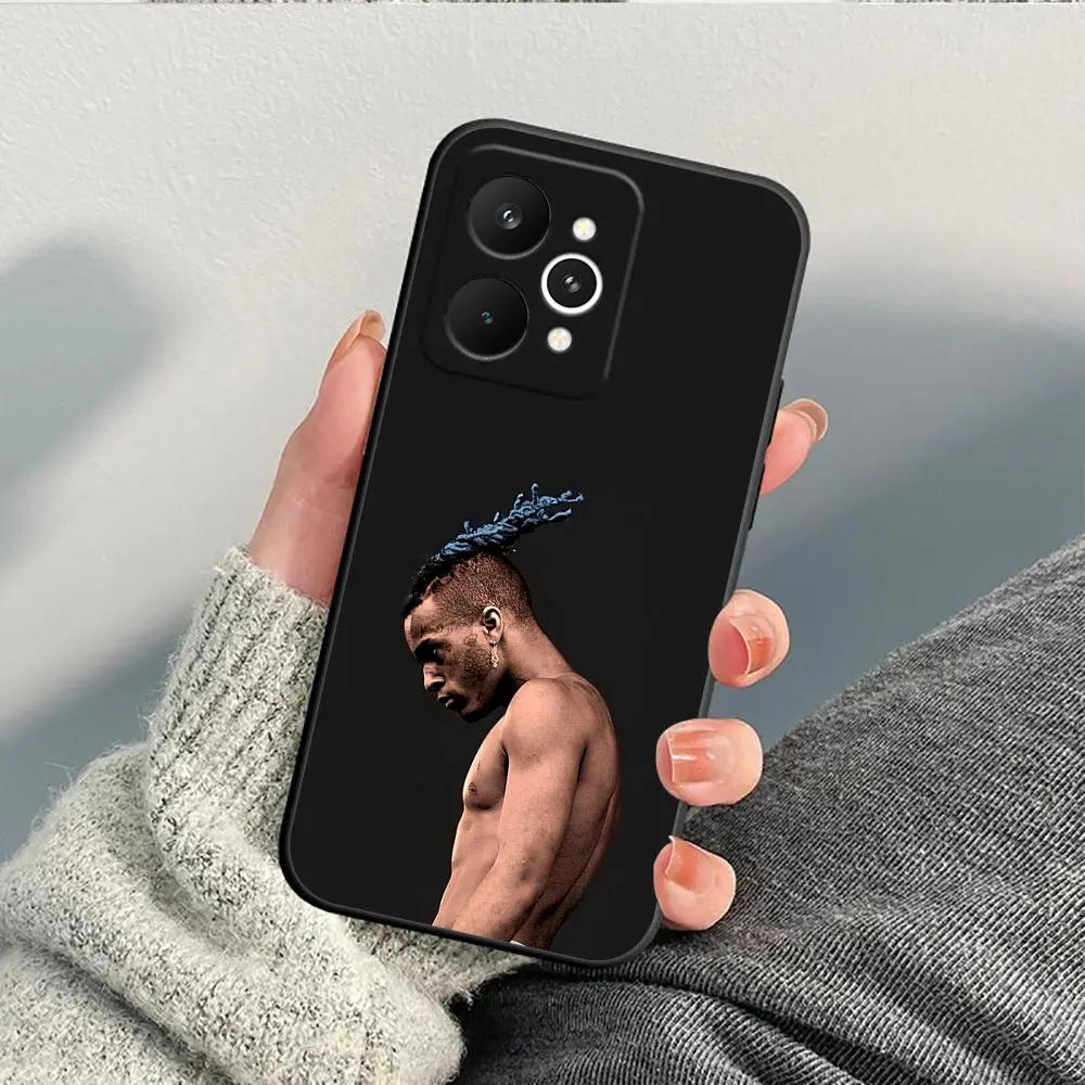 Фото Чехол для телефона OPPO Realme 16 15 15T 14 13 12 11 10 9 9I 8 8I 7 7I NOTE 80 PRO PLUS, чехол-накладка с изображением рэпера X-XXXTentacion №1