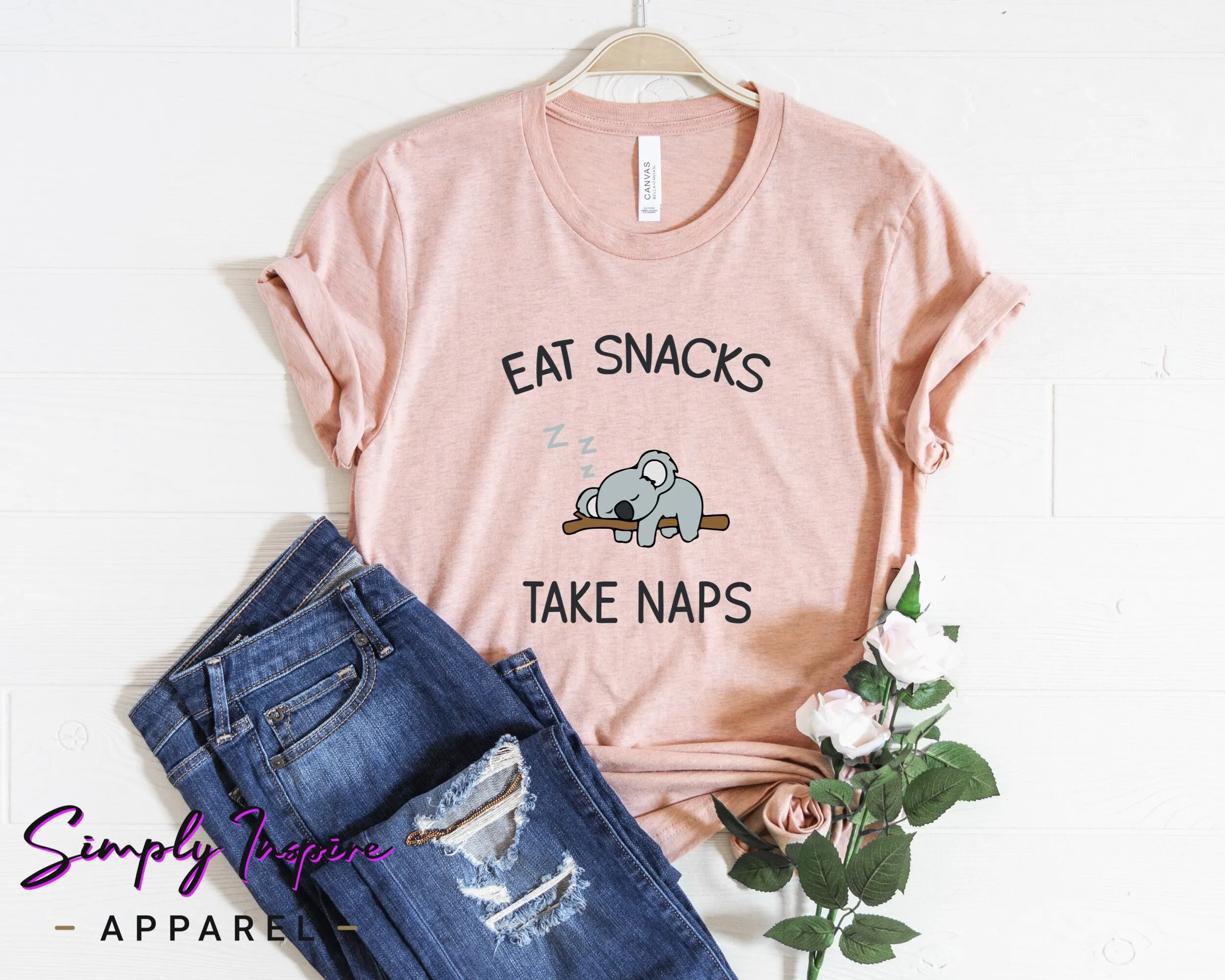 Koala T Shirt Bear Eat Snacks Take Naps Nap Queen For Lovers Animal S